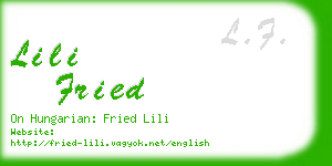 lili fried business card